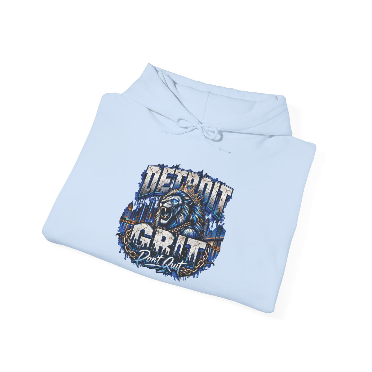 Detroit Grit graphic Hoodie | Motor City skyline, industrial vintage design