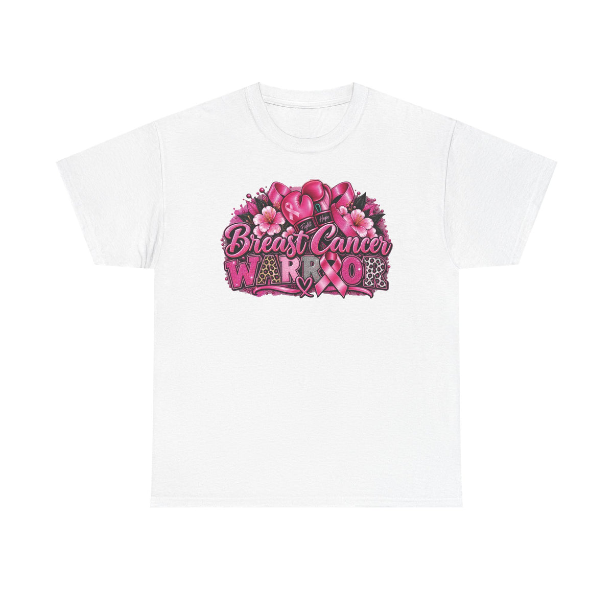 Breast Cancer Ribbon Floral Tee | Awareness Pink Ribbon Shirt