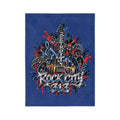 Detroit Rock City 313 graphic Velveteen Blanket | Guitar Skyline Music design