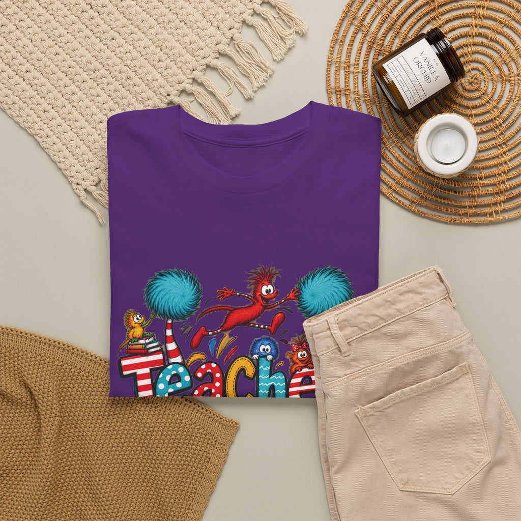 Teacher of Little Things T-Shirt | Colorful Dr. Seuss Style Kids Classroom Tee