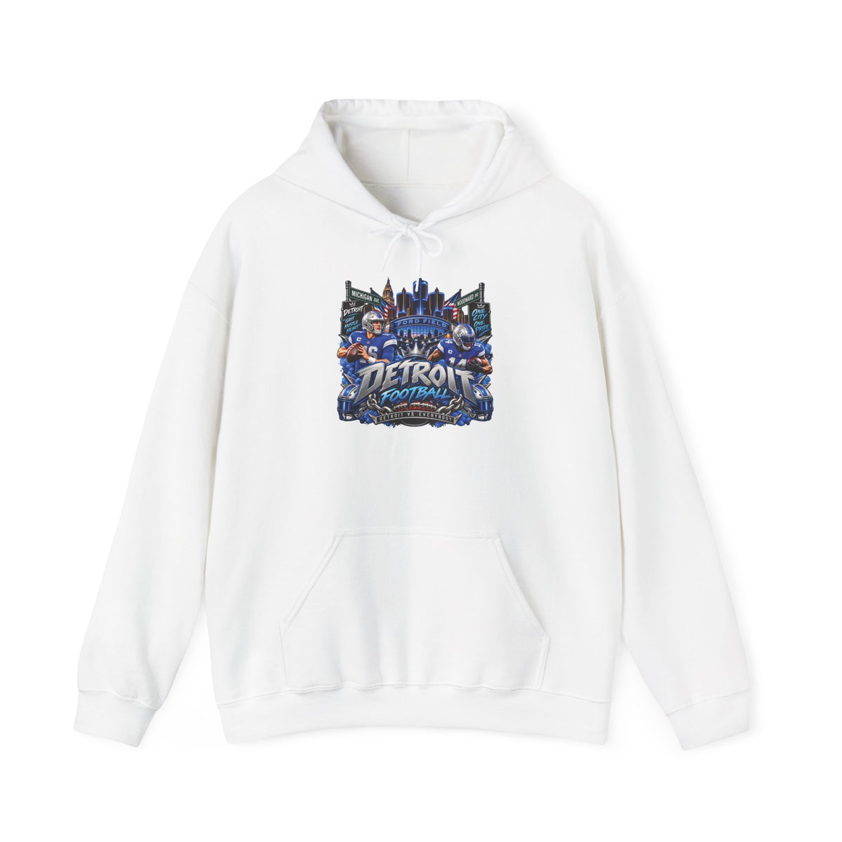 Detroit Skyline Collage Hoodie | Motor City Landmarks sweatshirt