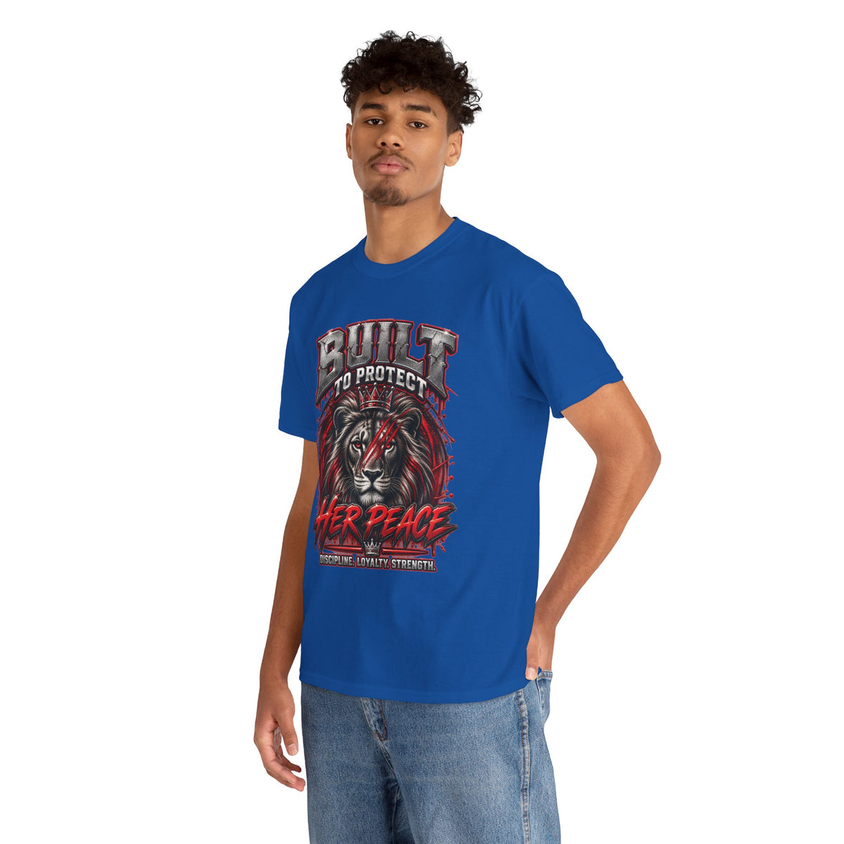 Built to Protect Her Peace Couples Graphic T-Shirt