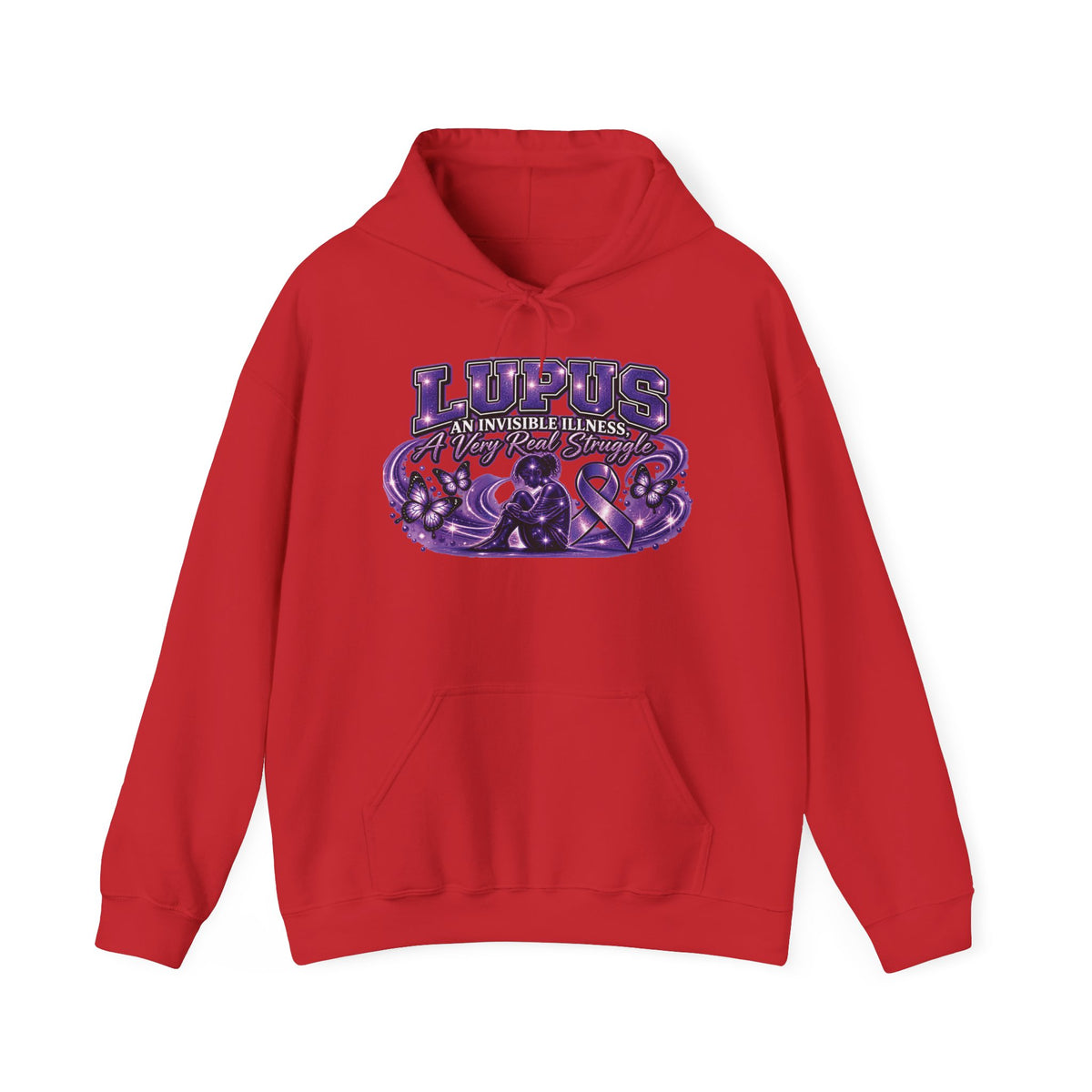 Lupus Awareness Purple Ribbon Hoodie | Support Autoimmune Awareness