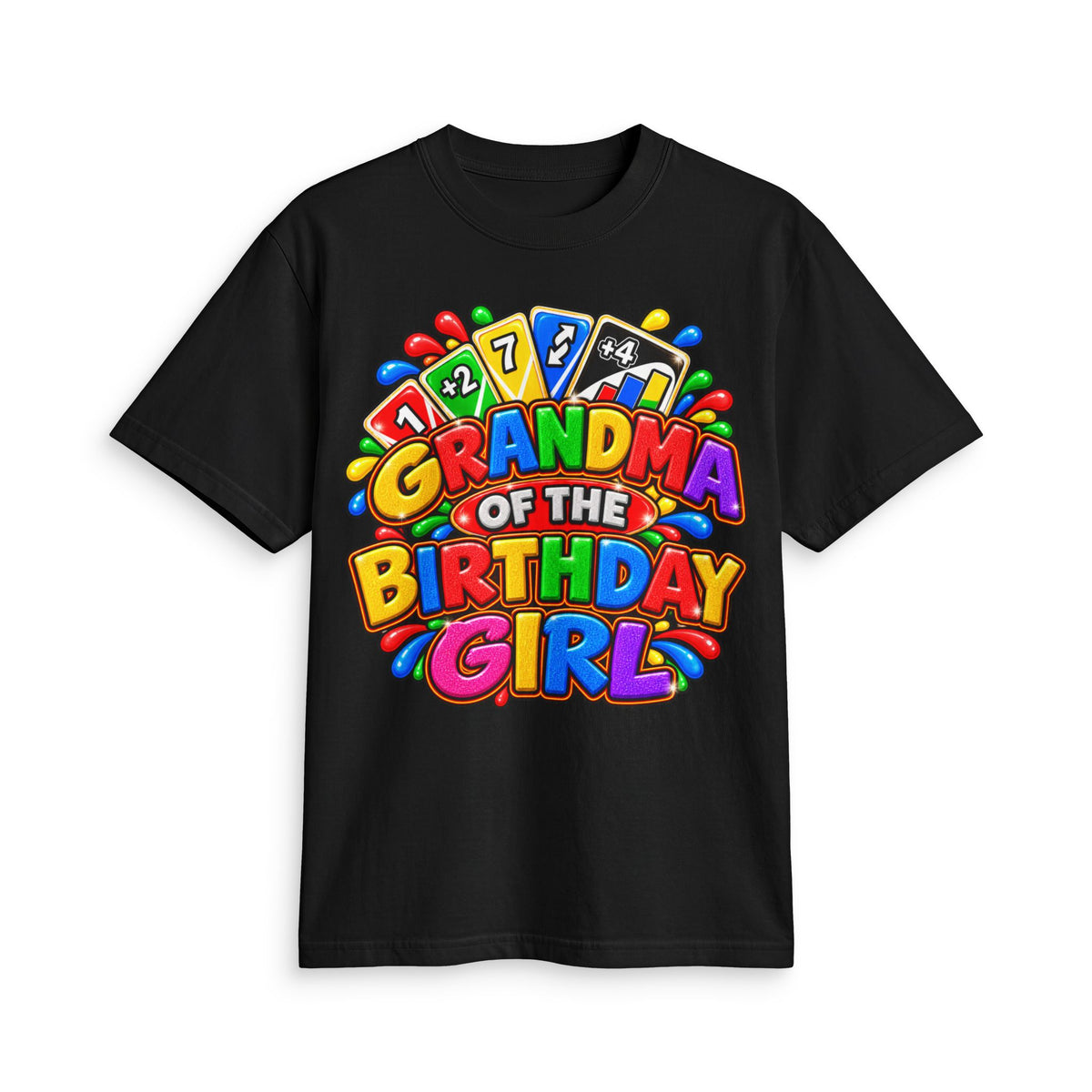 Grandma of the Birthday Girl T-Shirt | Colorful Birthday Design