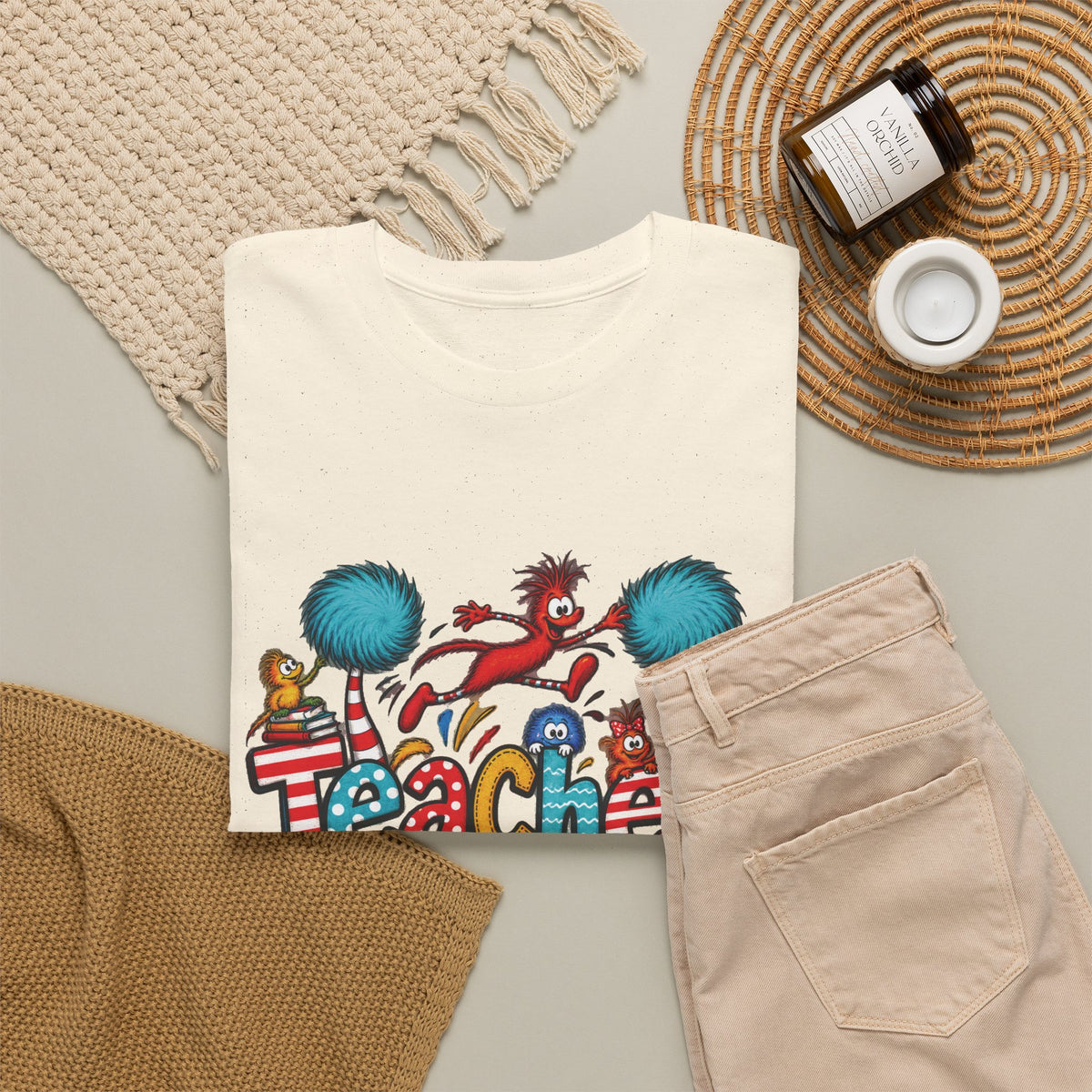 Teacher of Little Things T-Shirt | Colorful Dr. Seuss Style Kids Classroom Tee