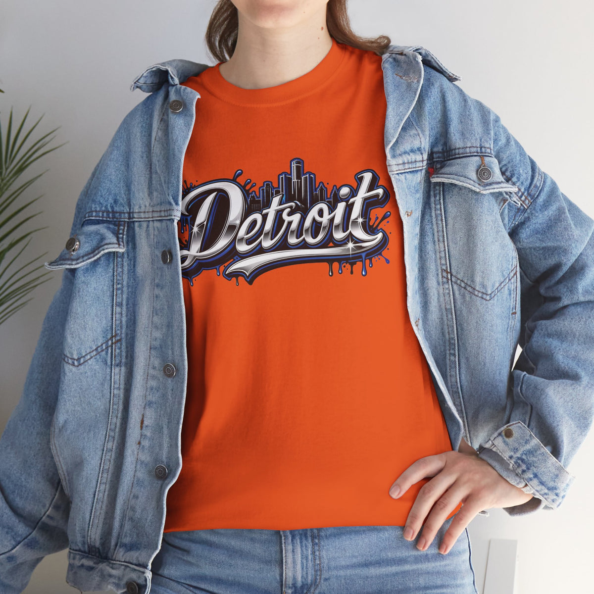 Detroit Script Tee | 313 Drip Skyline T-Shirt