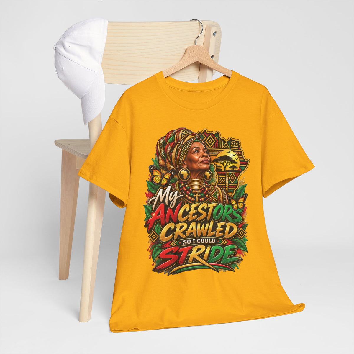 My Ancestors Crawled So I Could Stride T-Shirt | Afrocentric Heritage Pride Tee