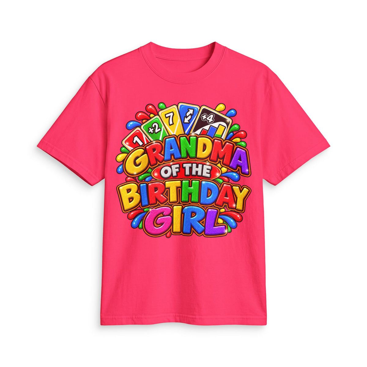 Grandma of the Birthday Girl T-Shirt | Colorful Birthday Design