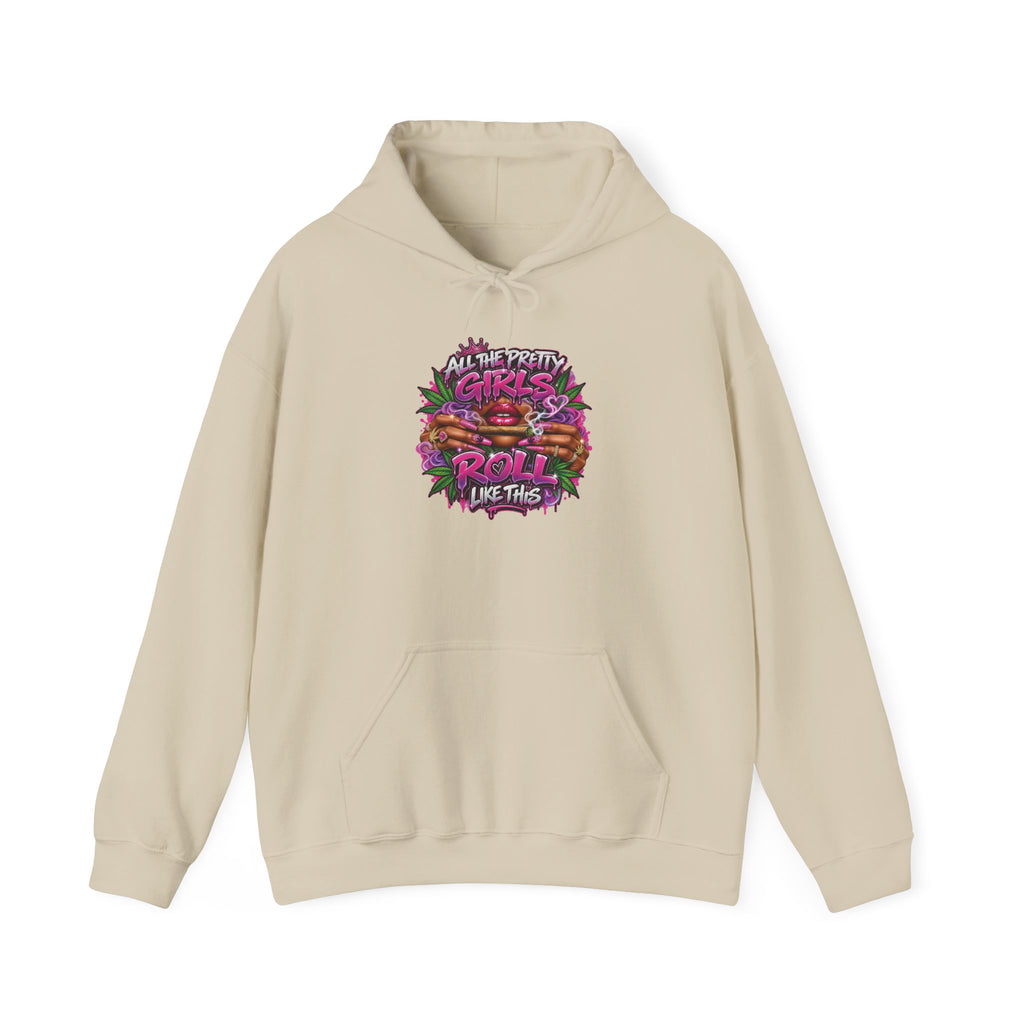 Girls Who Rock Roll Skate Hoodie | Retro Neon Skate Graphic