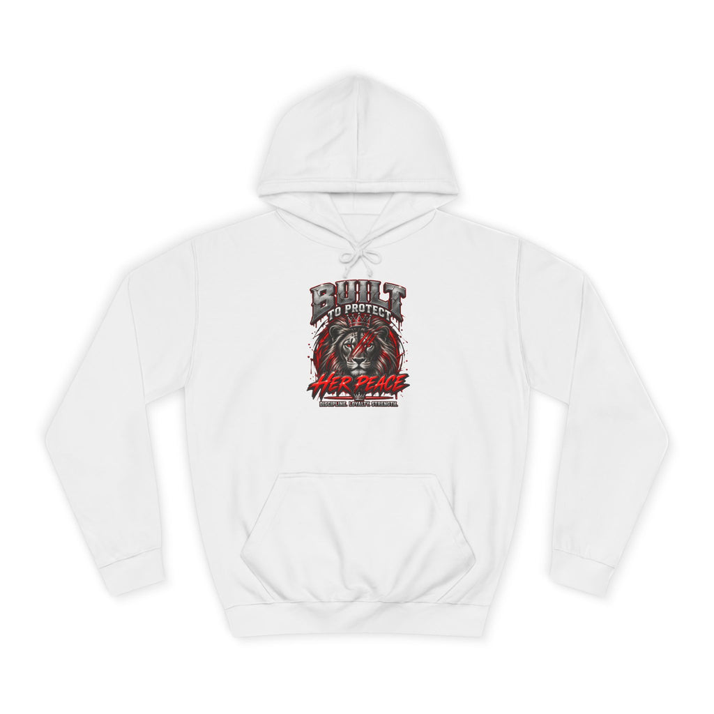 Built to Protect her Peace Couples College Hoodie