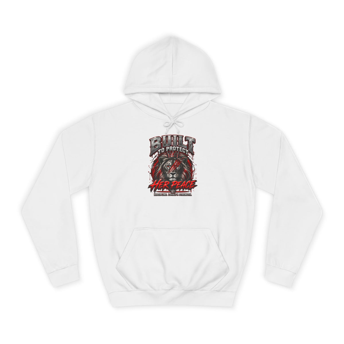 Built to Protect her Peace Couples College Hoodie