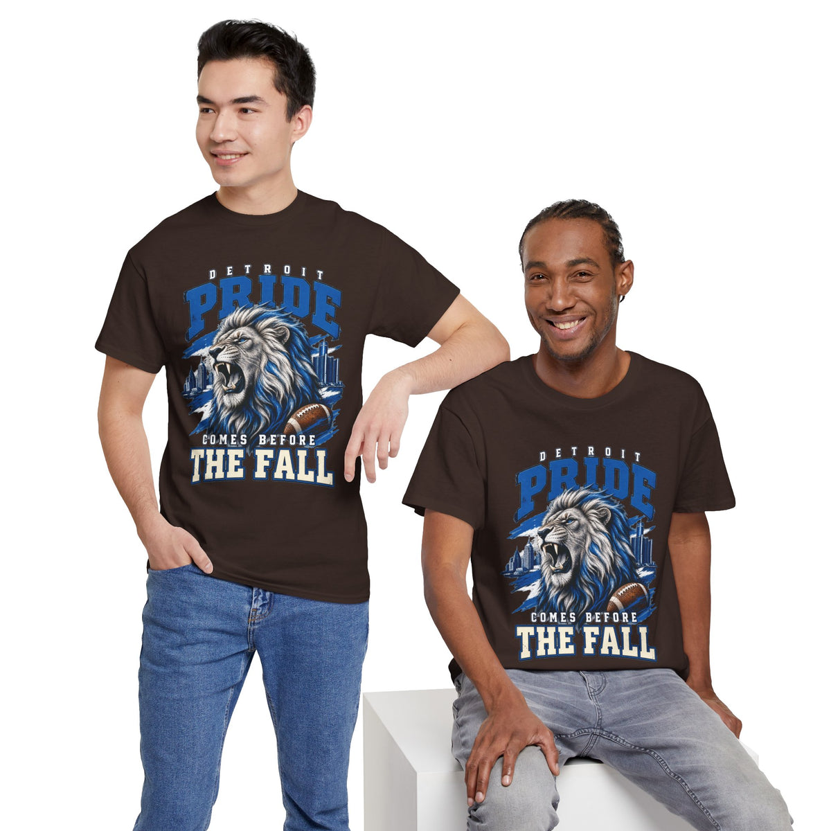 Detroit Pride Comes Before the Fall Lion Graphic T-Shirt
