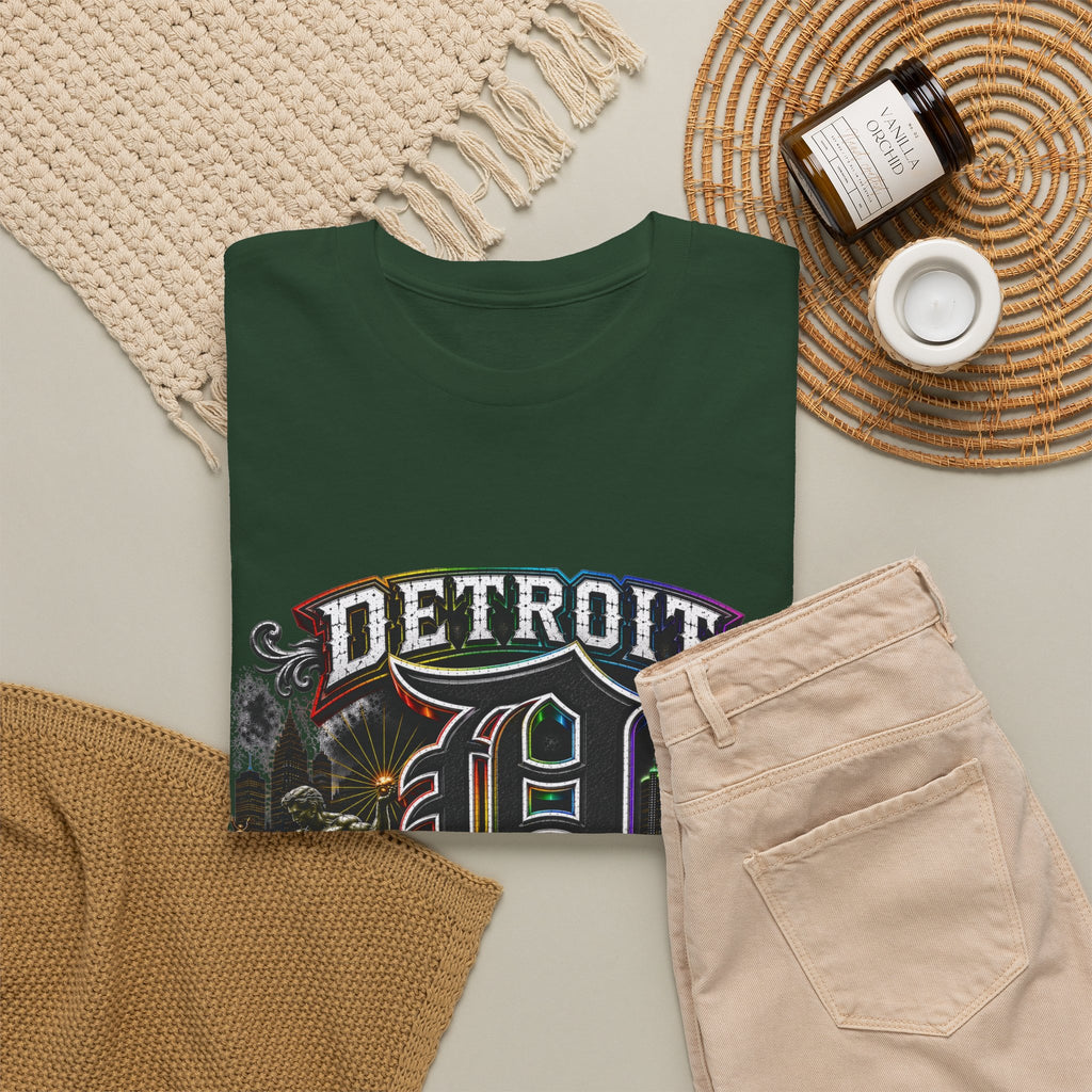 Detroit D Skyline Determined True Grit T-Shirt | City Pride Tee