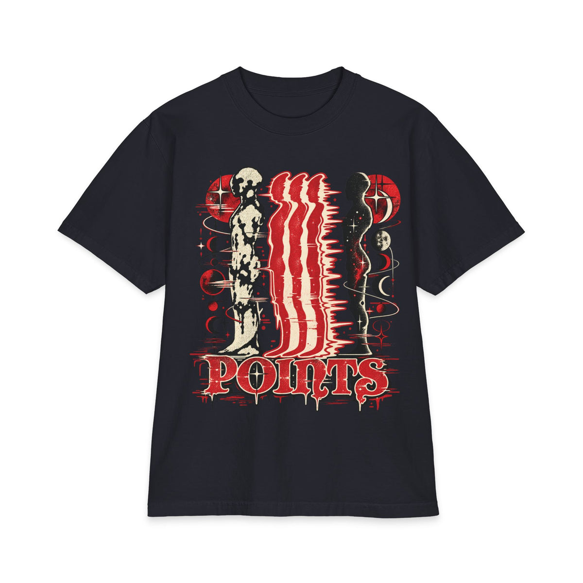 Three Points Tour Graphic Short Sleeve | Band Tee, Red Black Vintage