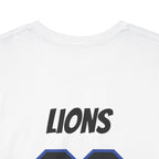 Detroit Lion Rider T-Shirt | Football Team Graphic Tee, Blue Mascot