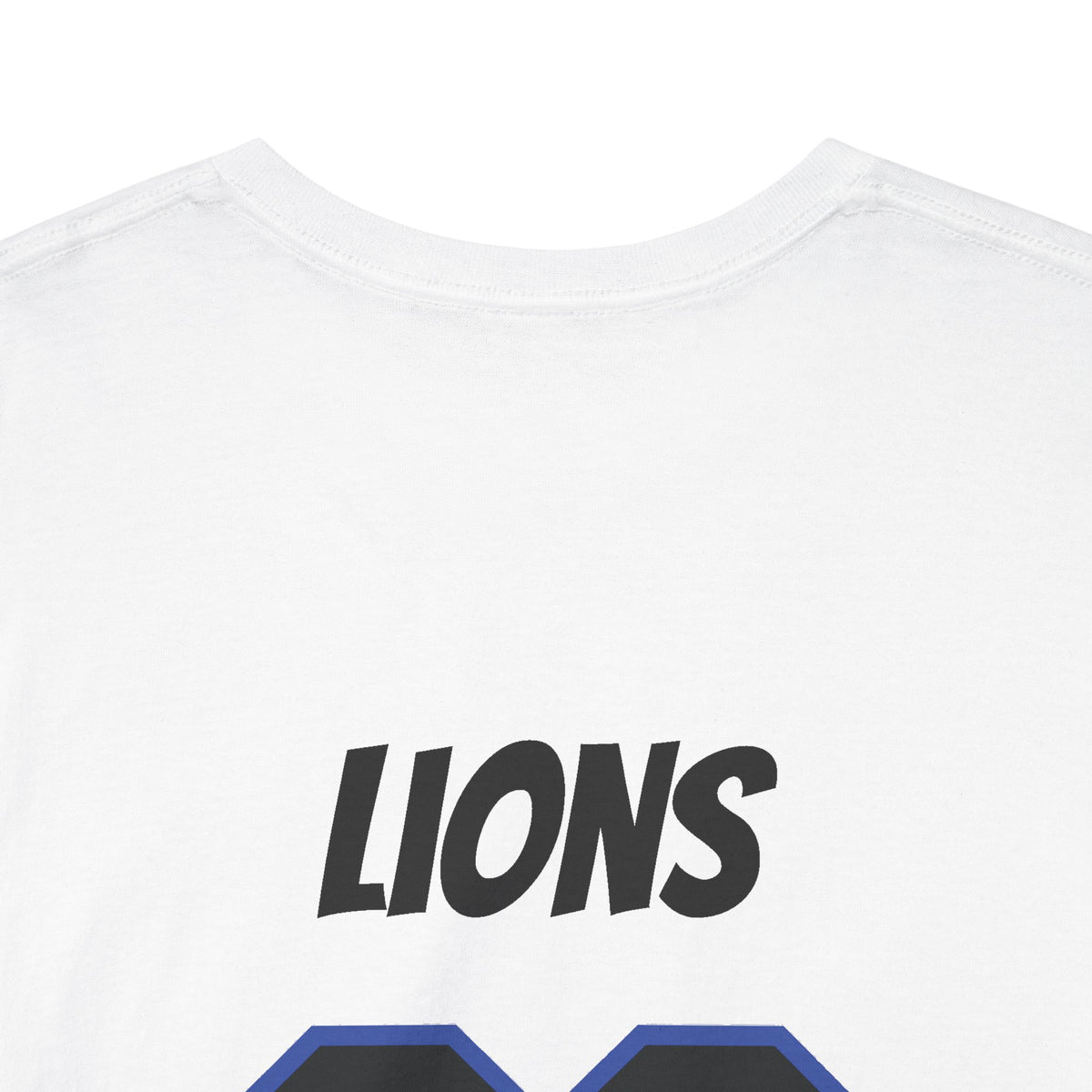 Detroit Lion Rider T-Shirt | Football Team Graphic Tee, Blue Mascot