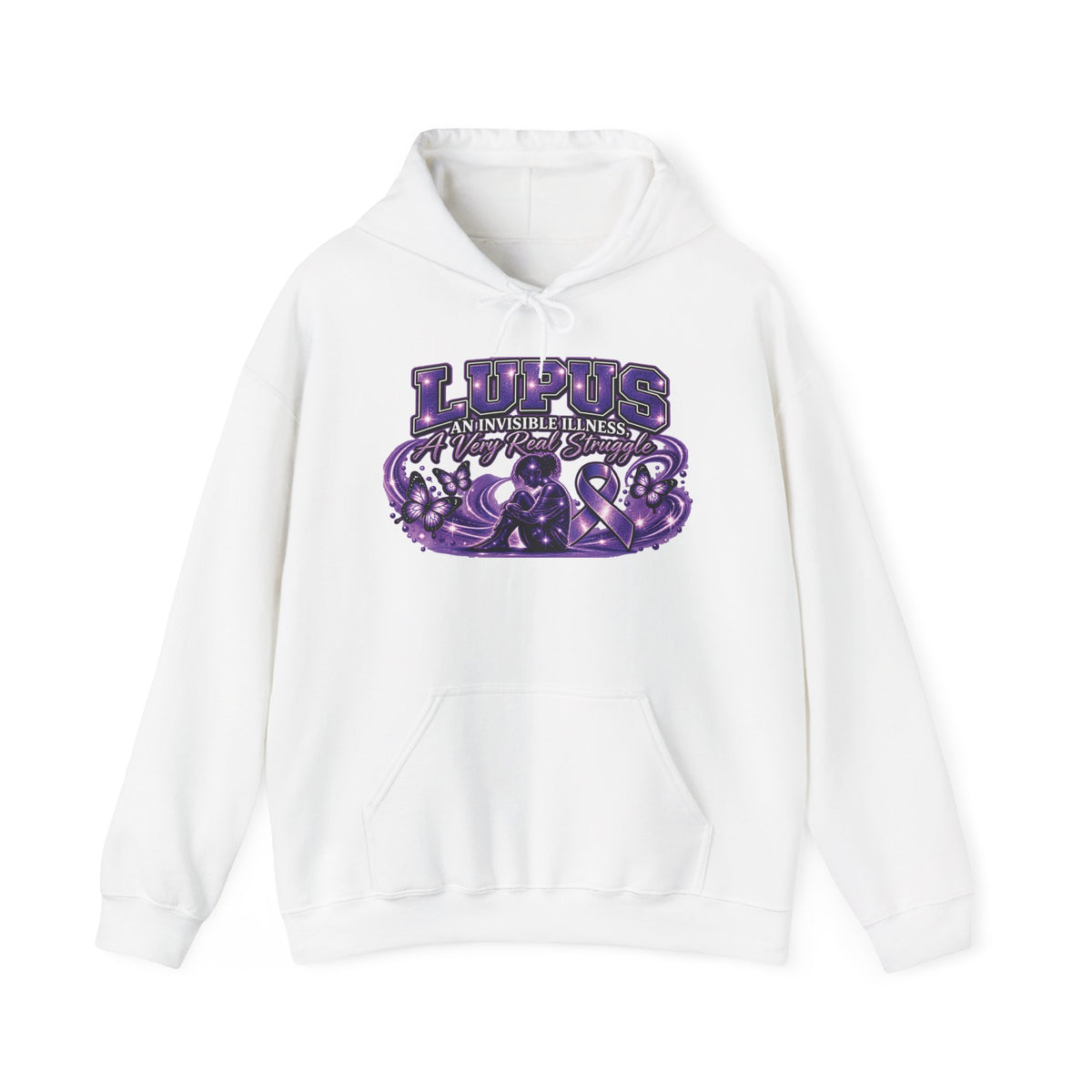 Lupus Awareness Purple Ribbon Hoodie | Support Autoimmune Awareness