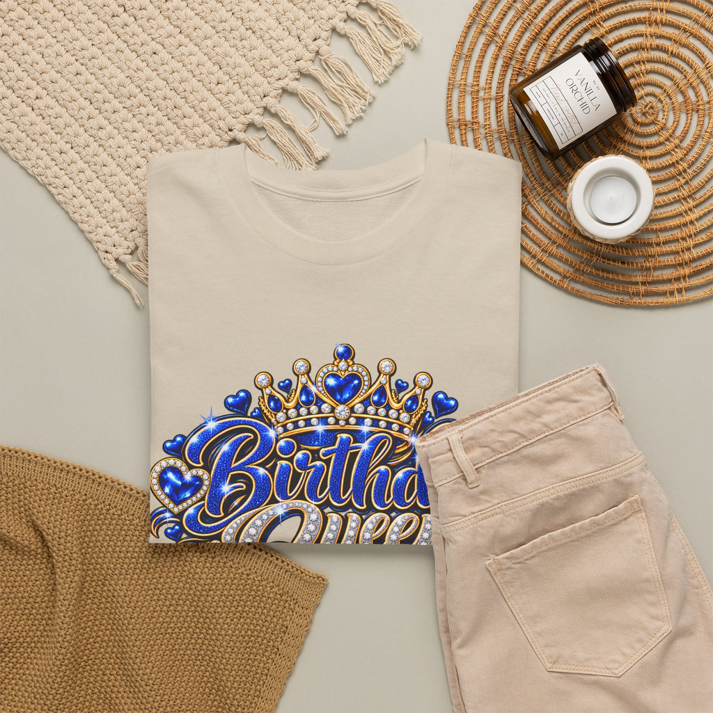 Birthday Blue Queen Crown Graphic Tee