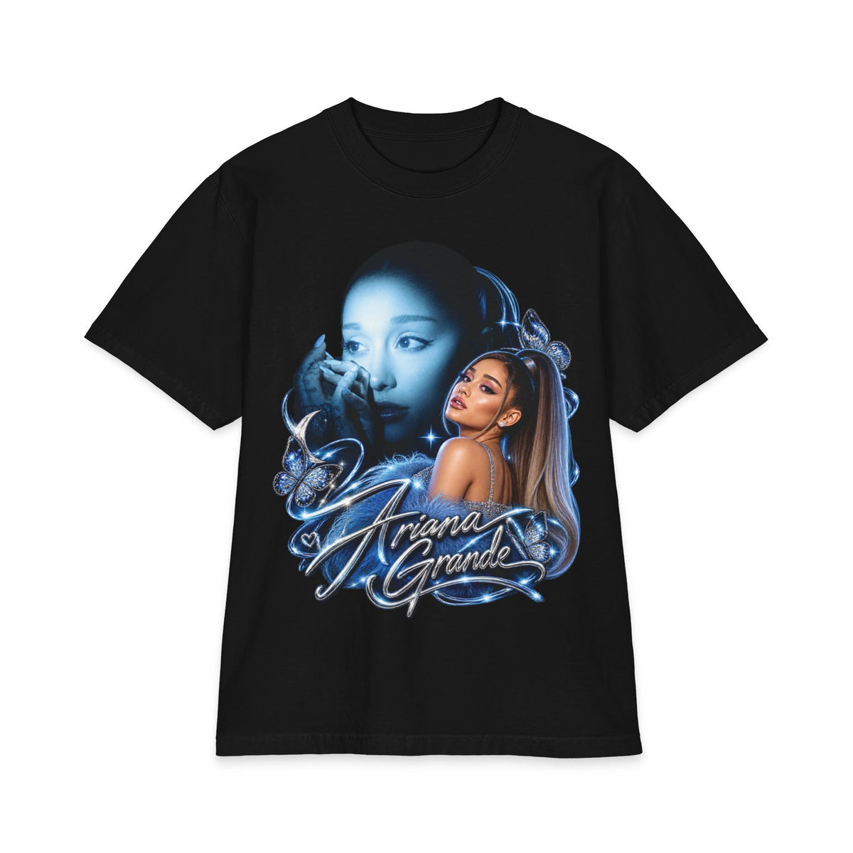 Ariana Blue Retro Pop Star Graphic Tee | Short Sleeve T-Shirt