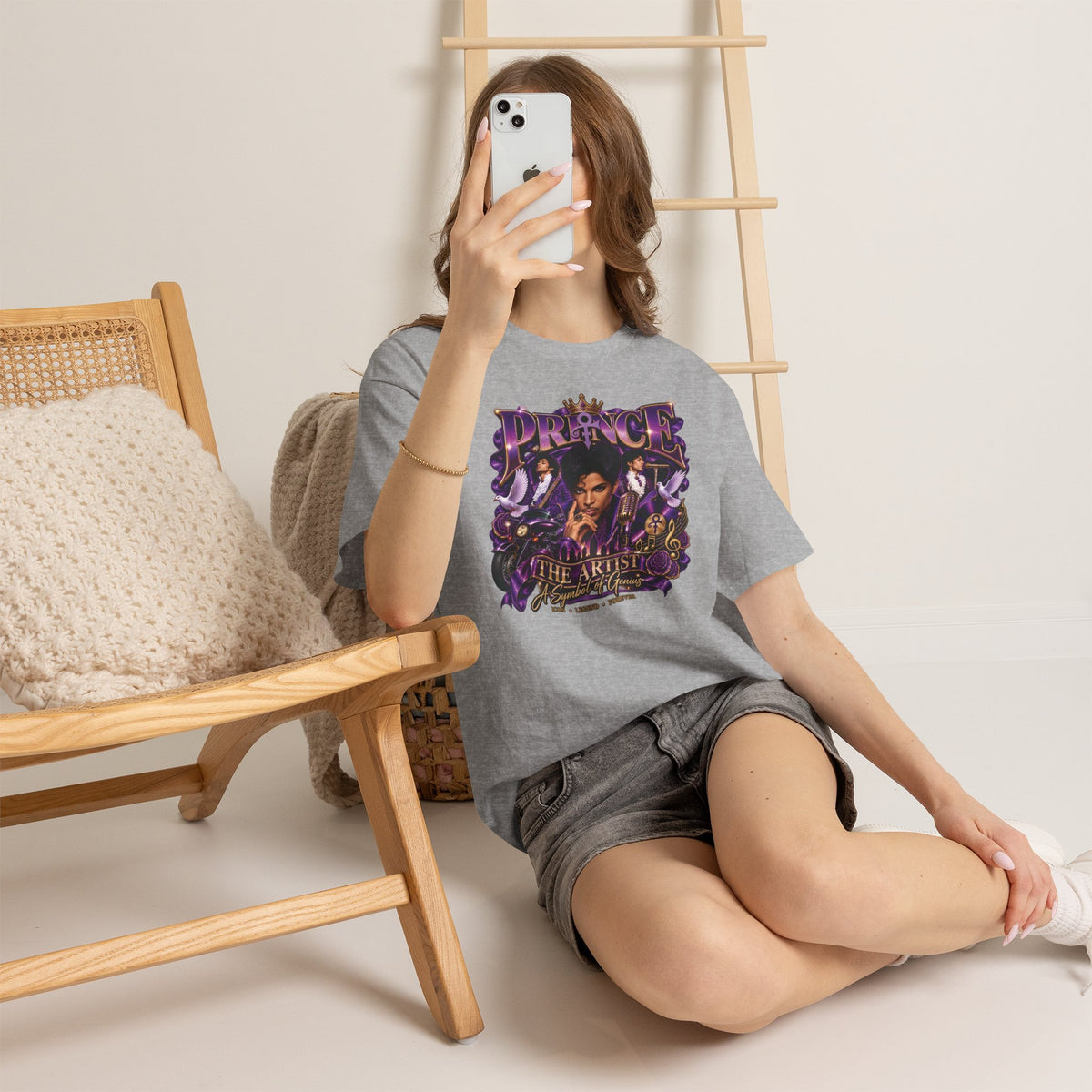 Purple Crown PrincePortrait Tee | Vintage Music Artist Graphic T-Shirt