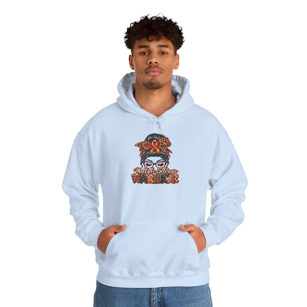 Multiple Sclerosis Autumn Hair Bun Woman Hoodie | Fall Leaves, Pumpkin Spice Vibes