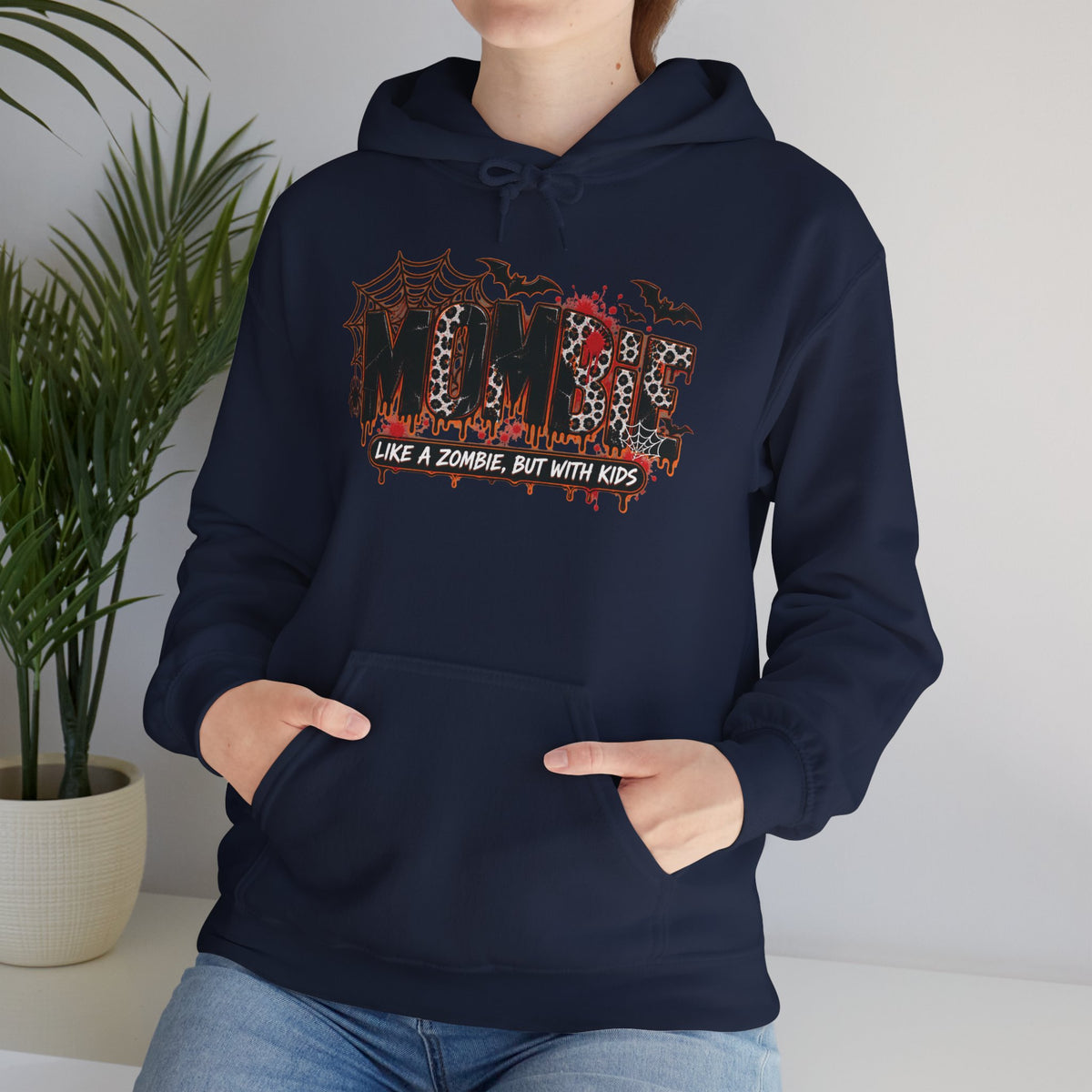 Mama Halloween Hoodie | spiderweb bats leopard print, spooky family mom sweatshirt