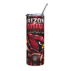 Arizona Cardinals Tumbler | 20oz Stainless Steel Football Team Travel Mug