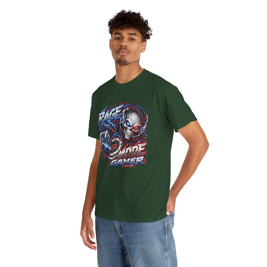 Rage Mode Gamer Skull Graphic T-Shirt