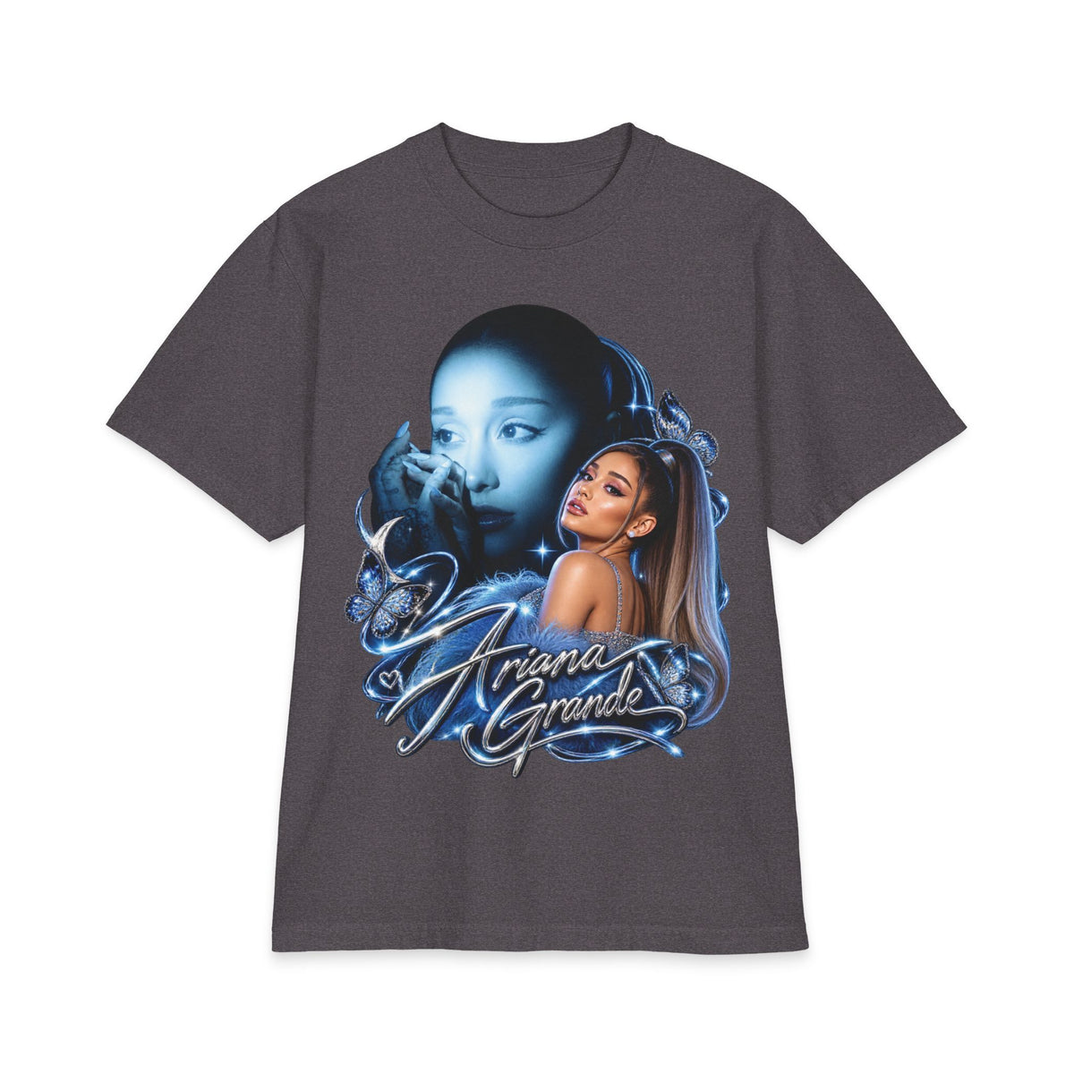 Ariana Blue Retro Pop Star Graphic Tee | Short Sleeve T-Shirt