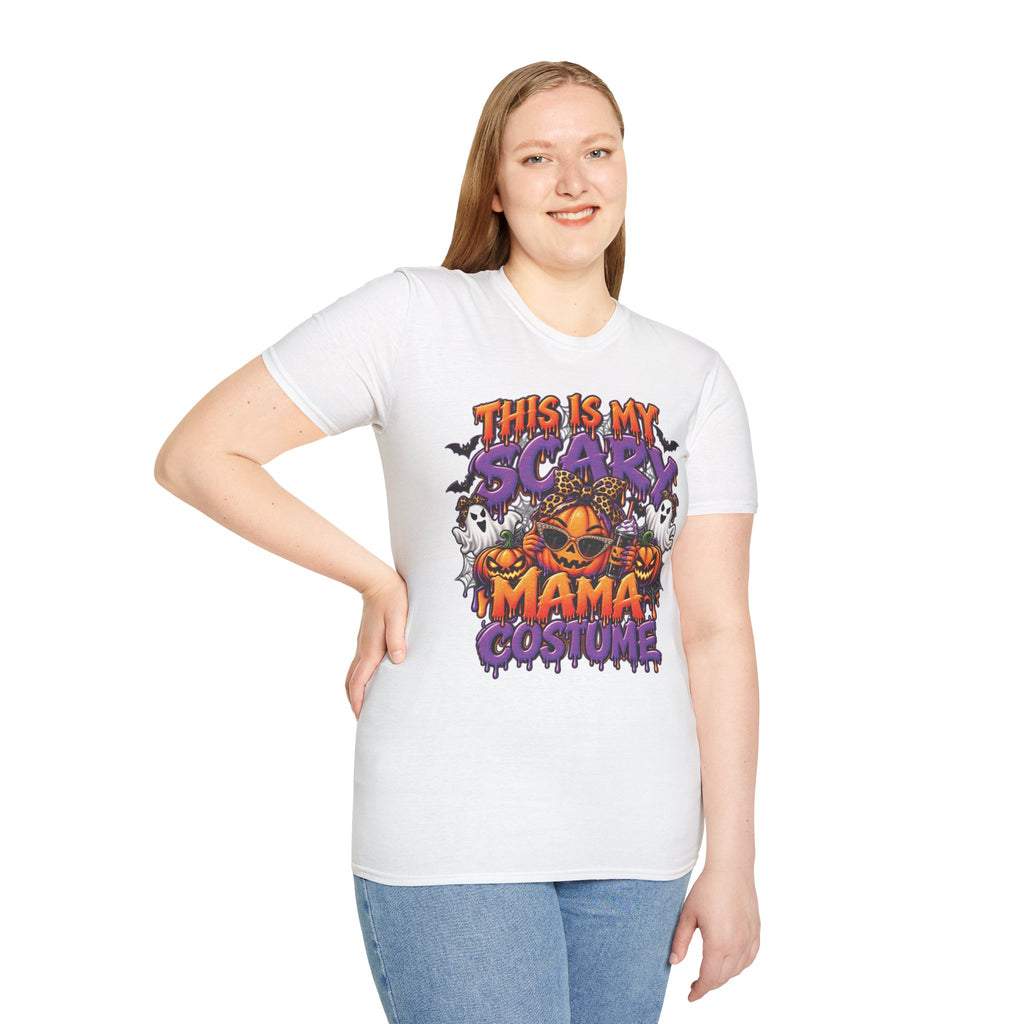 This Is My Scary Mama Costume T-Shirt | Halloween Pumpkin Ghosts Bats