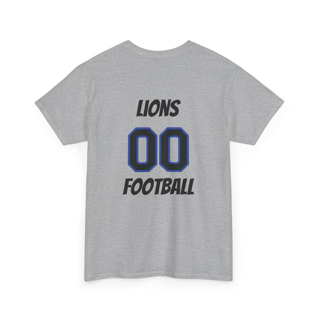 Detroit Lion Rider T-Shirt | Football Team Graphic Tee, Blue Mascot