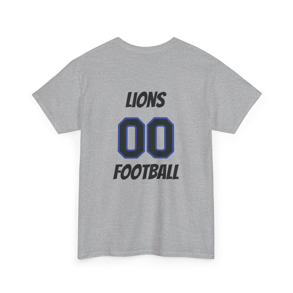 Detroit Lion Rider T-Shirt | Football Team Graphic Tee, Blue Mascot