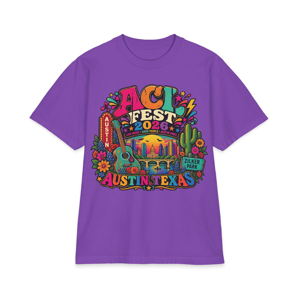 ACL Fest 2026 Austin Texas T-Shirt | Music Festival Lineup Tee