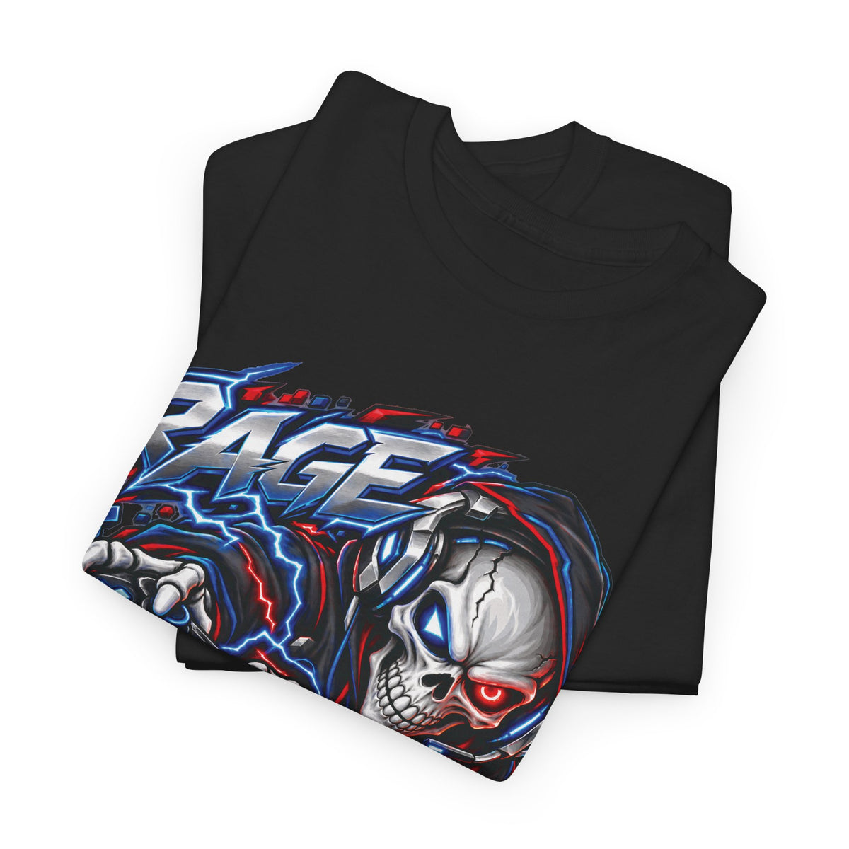 Rage Mode Gamer Skull Graphic T-Shirt