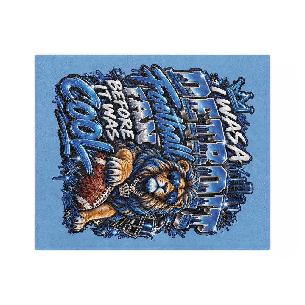 Detroit Football Lion Blanket | I Was a Detroit Football Fan Before It Was Cool velveteen