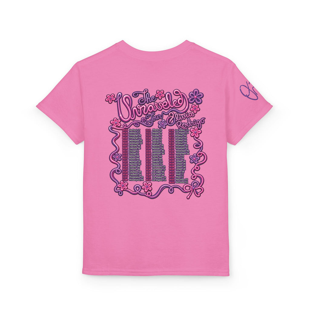 Olivia Rodrigo Pop Star Collage T-Shirt | Tour Dates Backprint
