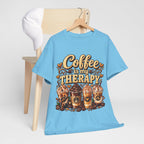 Coffee Is My Therapy T-Shirt | Coffee Cups Illustration, Cozy Beverage Tee