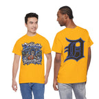 Detroit Basketball Lion Graphic Tee | Motor City D Old English Logo