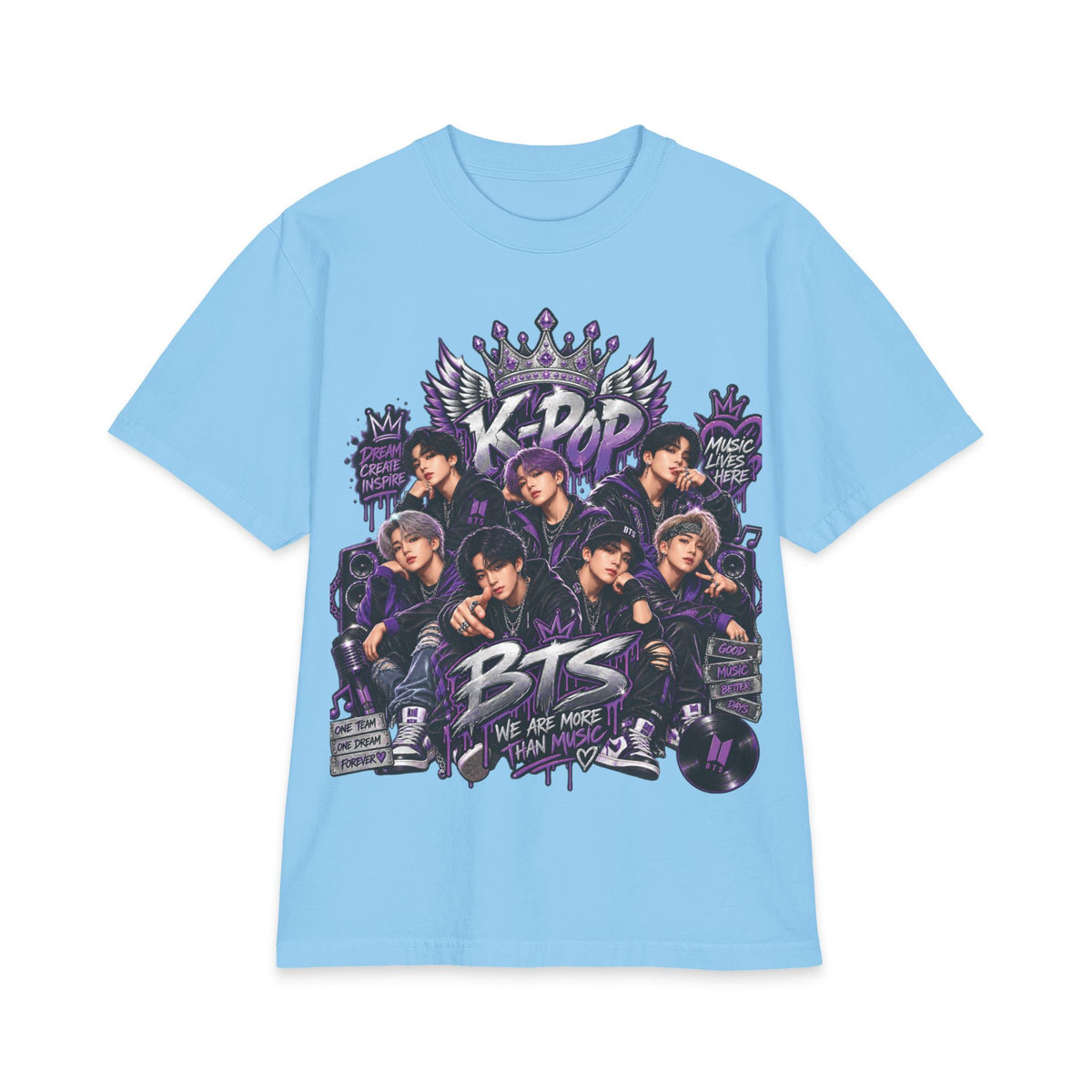 BTS K-Pop Band Graphic Tee | KPOP Members Portrait T-Shirt