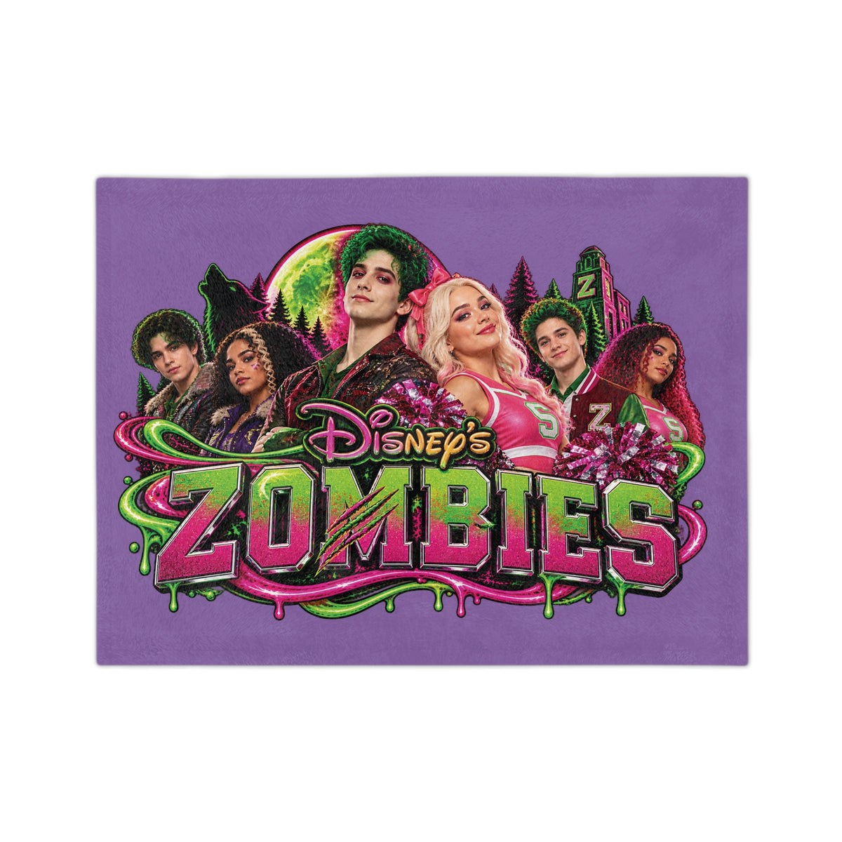 Zombies Characters Blanket | Velveteen Microfiber Blanket