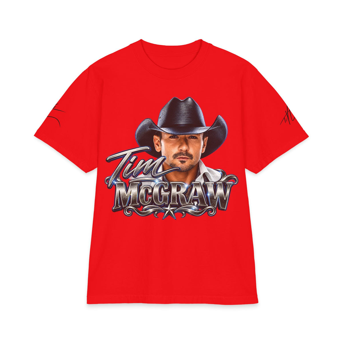 Country Singer Portrait McGraw Graphic Tee | Western Cowboy T-Shirt
