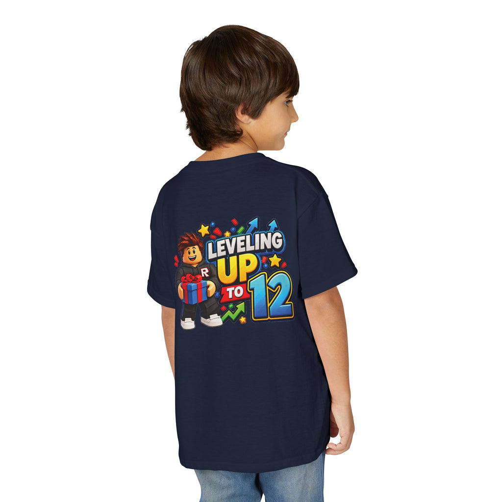 Youth Roblox Birthday T-Shirt – Leveling Up to 12
