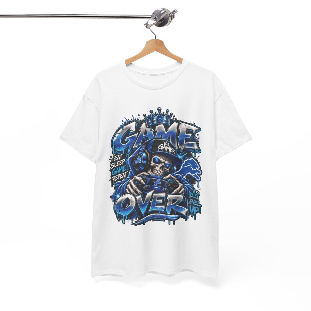 Game Over Skull Gamer Tee | Video Game Controller Graphic Shirt