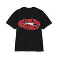 Big Little Town Lips Graphic T-Shirt | Retro Red Lip Art