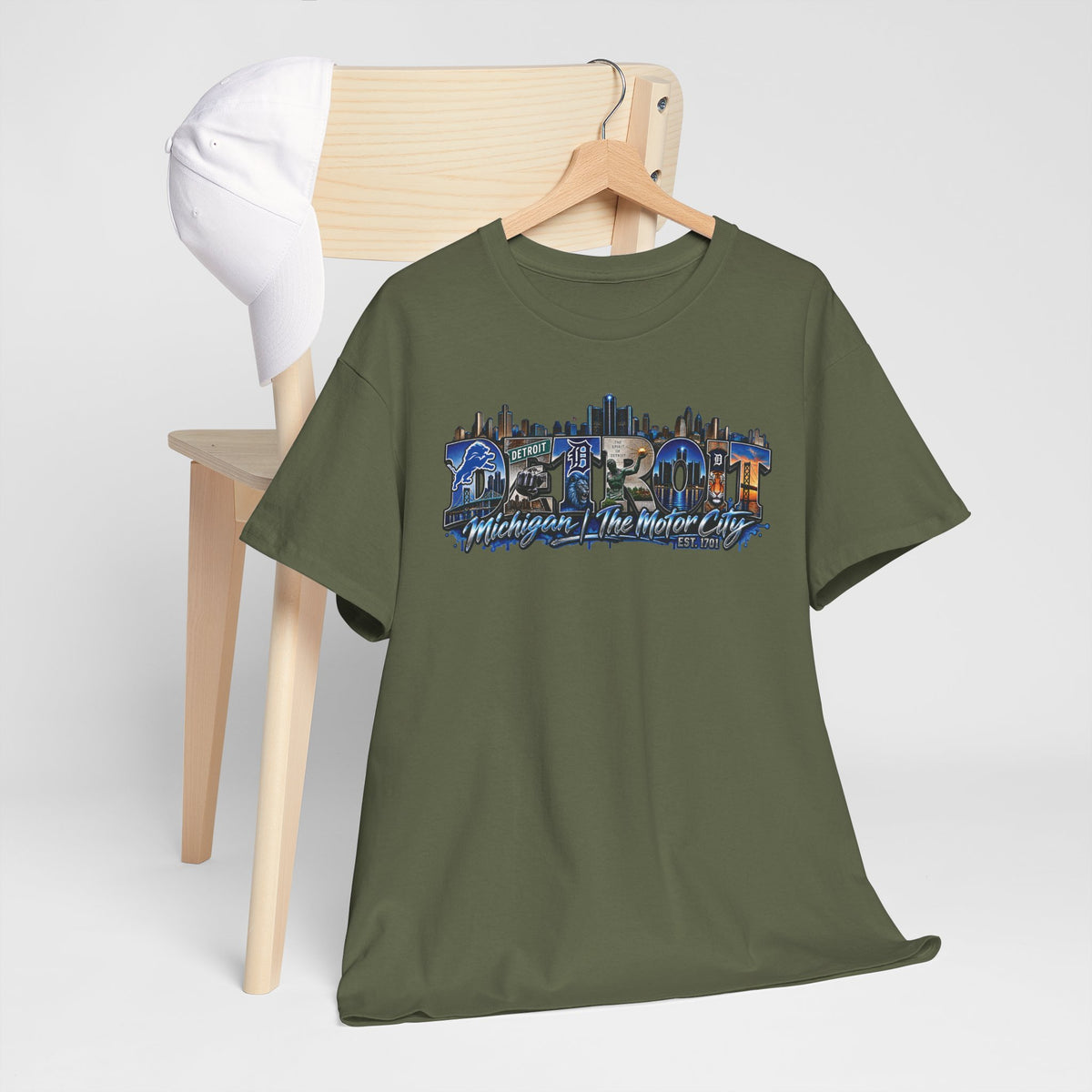 Detroit skyline collage T-Shirt | Detroit Michigan Motor City Tee