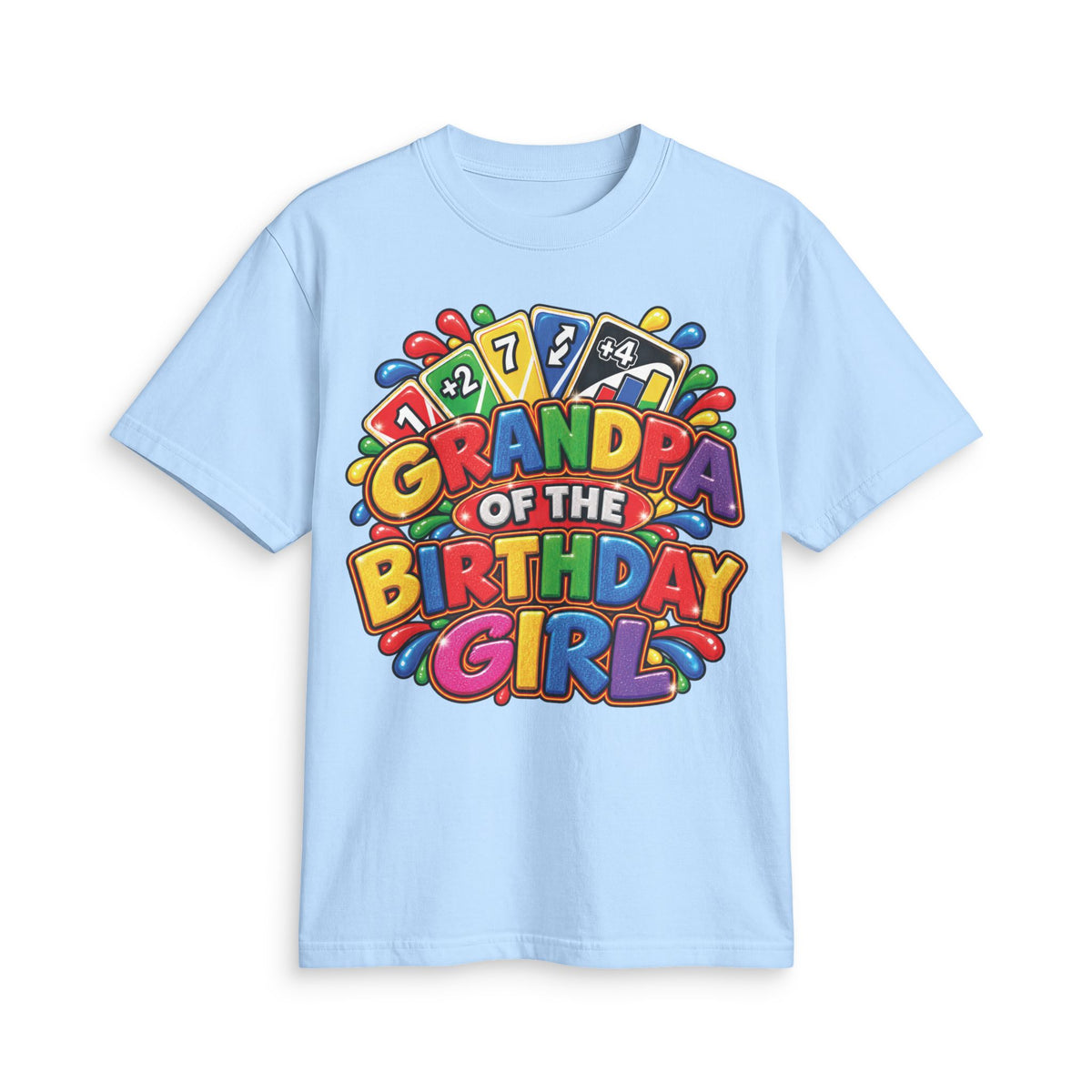 Grandpa of the Birthday Girl T-Shirt | Colorful Birthday Design