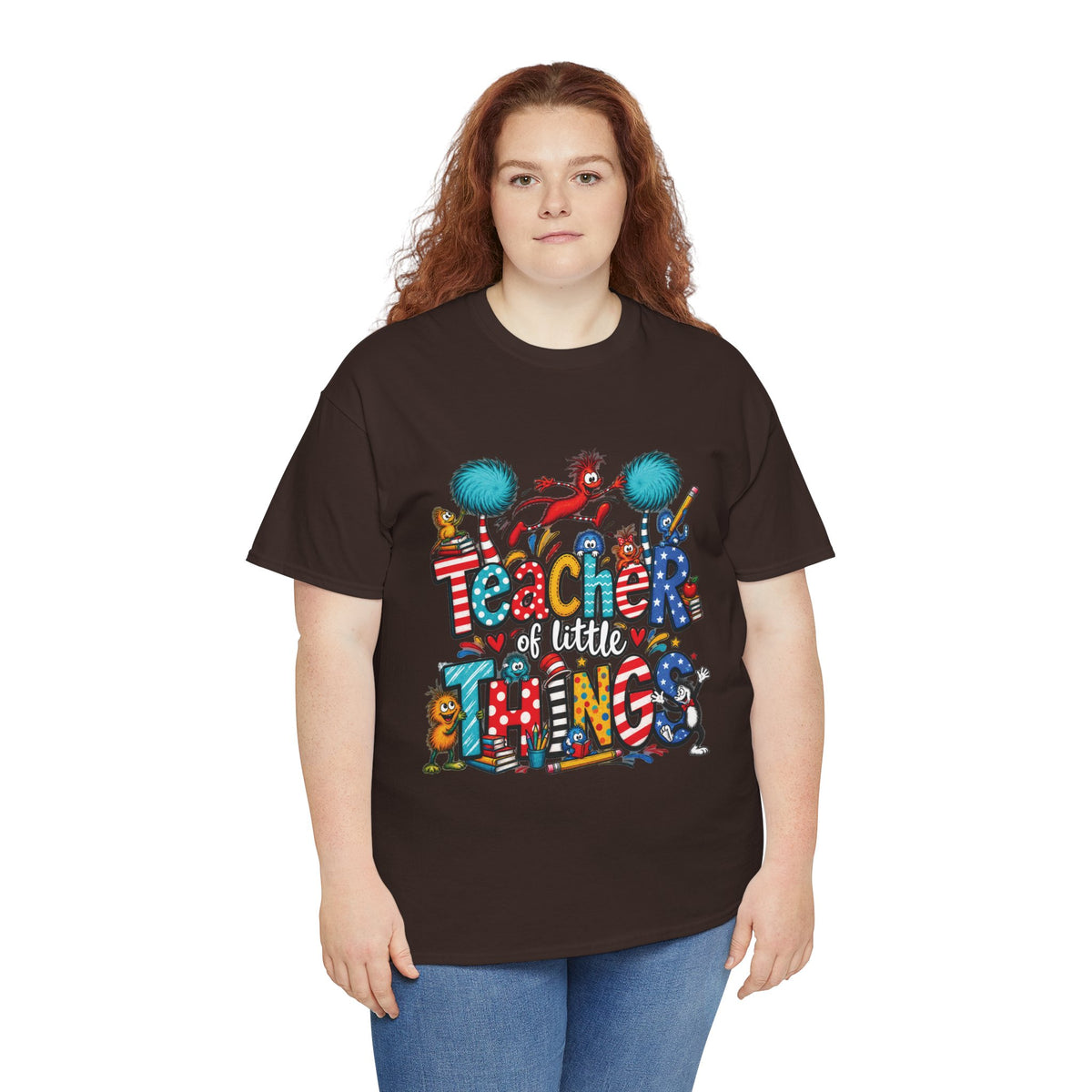 Teacher of Little Things T-Shirt | Colorful Dr. Seuss Style Kids Classroom Tee