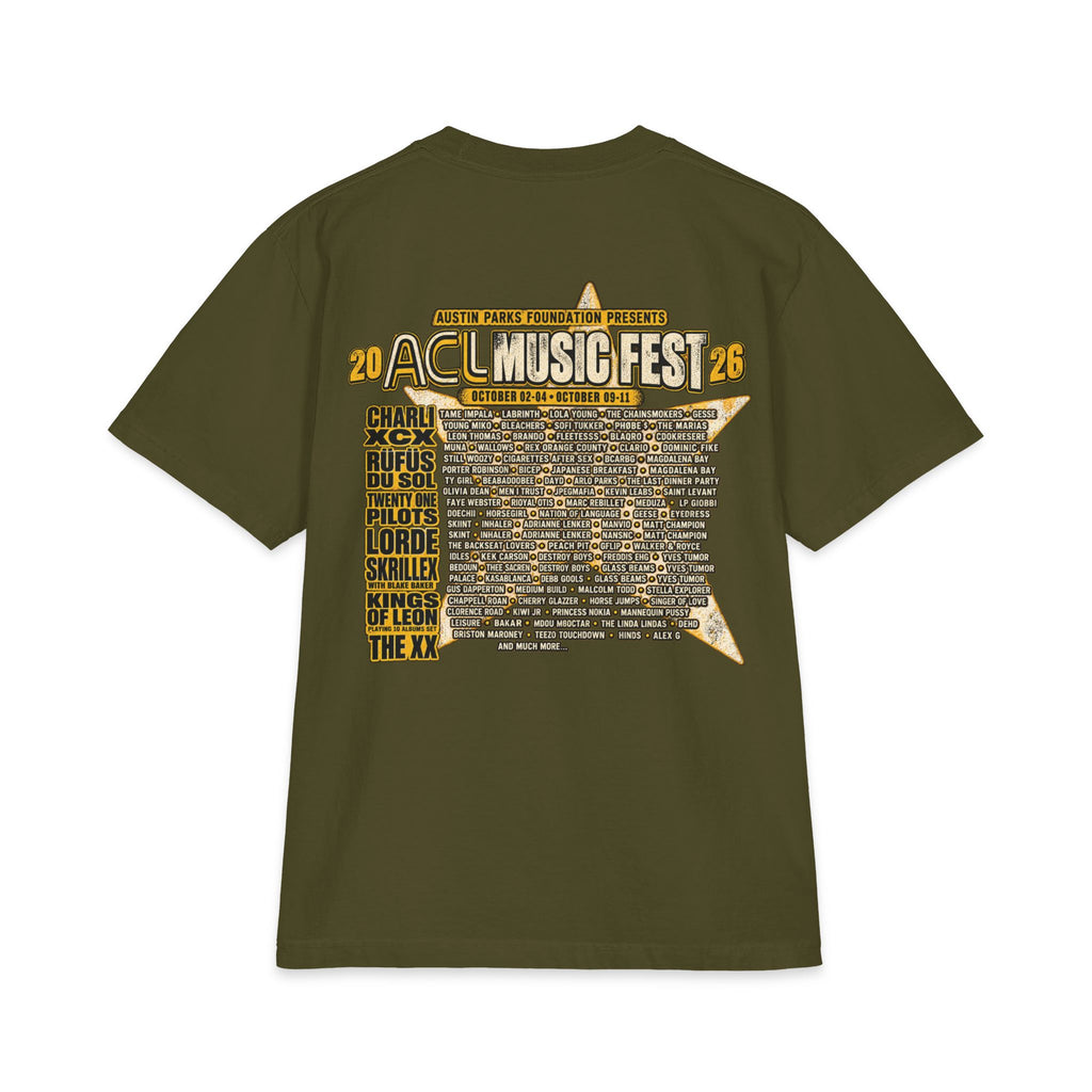 ACL Fest tongue logo T-Shirt | music festival lineup back print