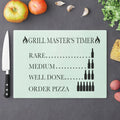 Grill Master's Timer Cutting Board | Beer Level Steak Doneness Chart