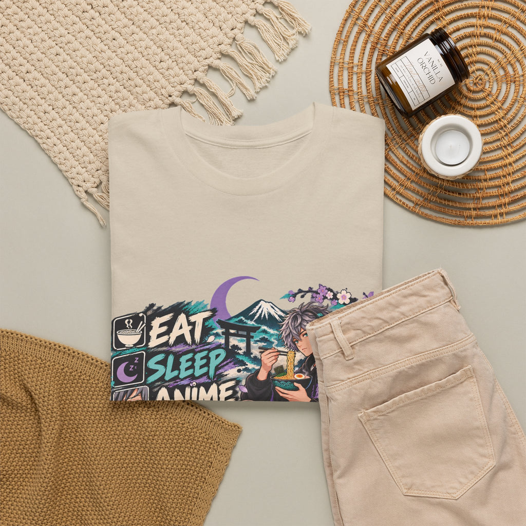 Eat Sleep Anime Gaming Repeat Video Game Graphic T-Shirt